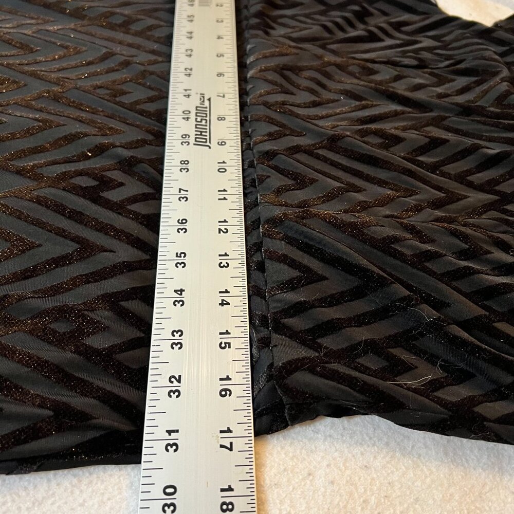 Scarlett‎ Dress Black Sparkle Velvet Chevron Overlay Holiday Event New Year 14T - Picture 6 of 10